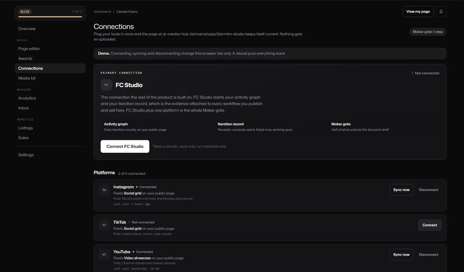 AI Creators Hub — Widgets